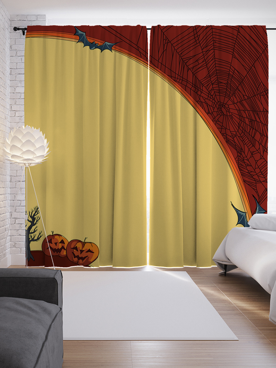 

Шторы JoyArty с фотопечатью "Оргомное полнолуние" из сатена, 290х265 см, Оргомное полнолуние