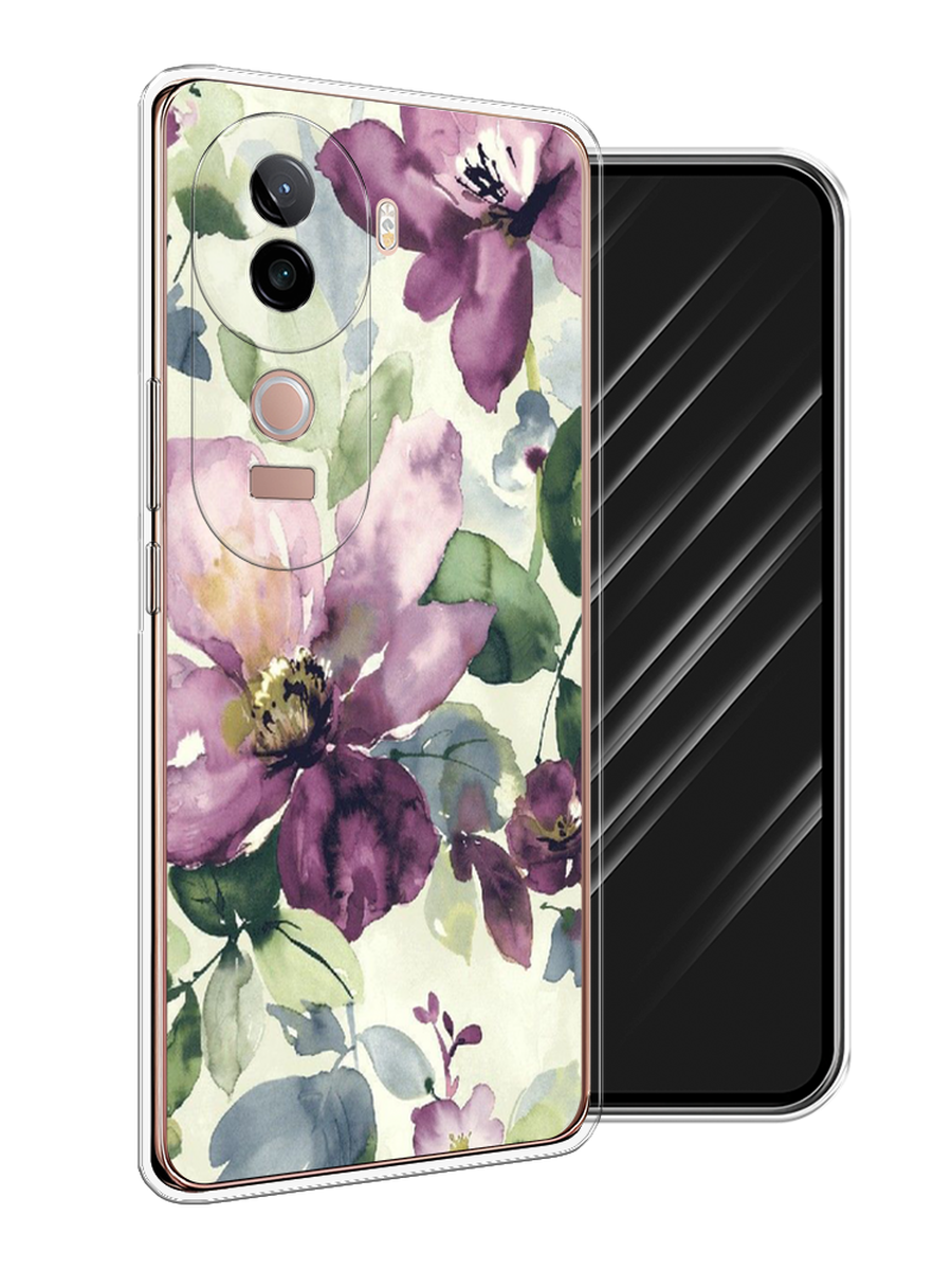 

Чехол Awog на Vivo V40e "Сиреневые цветы-акварель", Фиолетовый, 2611950-1