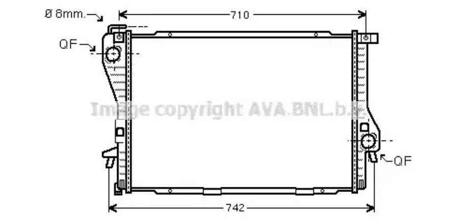 

AVA Радиатор системы охлаждения AVA BWA2233