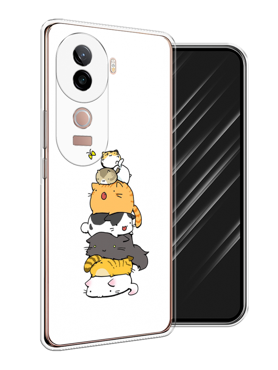 

Чехол Awog на Vivo V40e "Бутерброд из котиков", Коричневый;белый;серый, 2611950-1