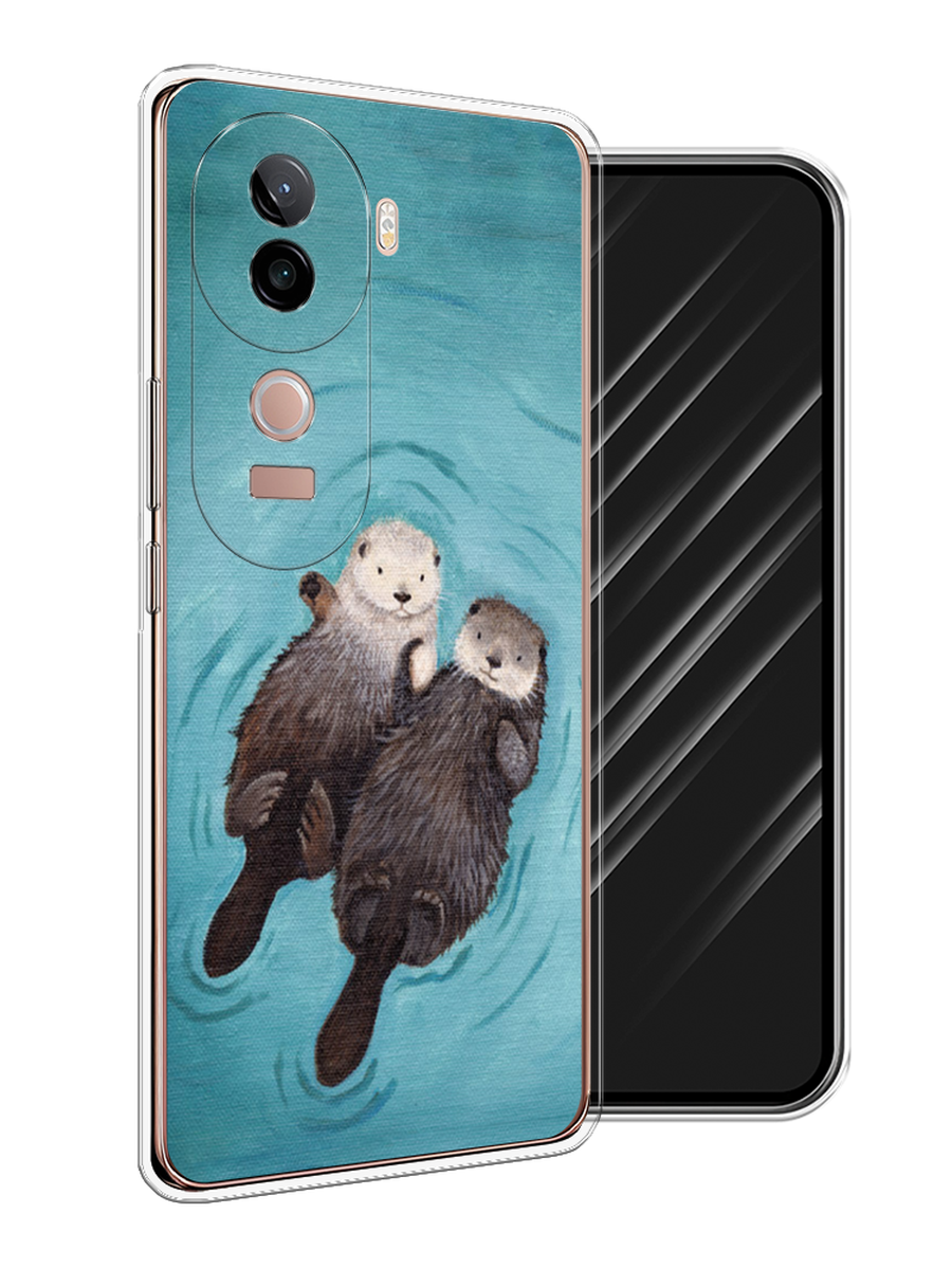 

Чехол Awog на Vivo V40e "Парочка бобров", Голубой, 2611950-1