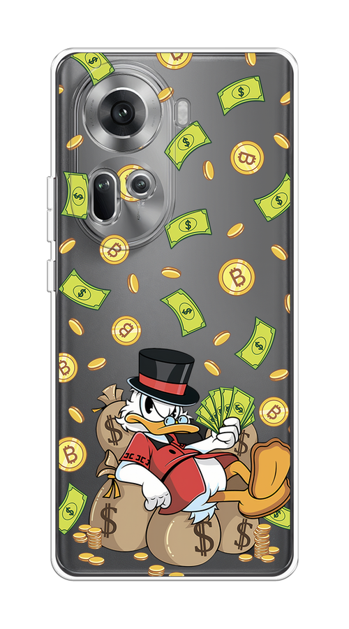 

Чехол на Oppo Reno 11 (Global) "Скрудж Макдак в красном", Красный;черный;коричневый;прозрачный, 2515850-1