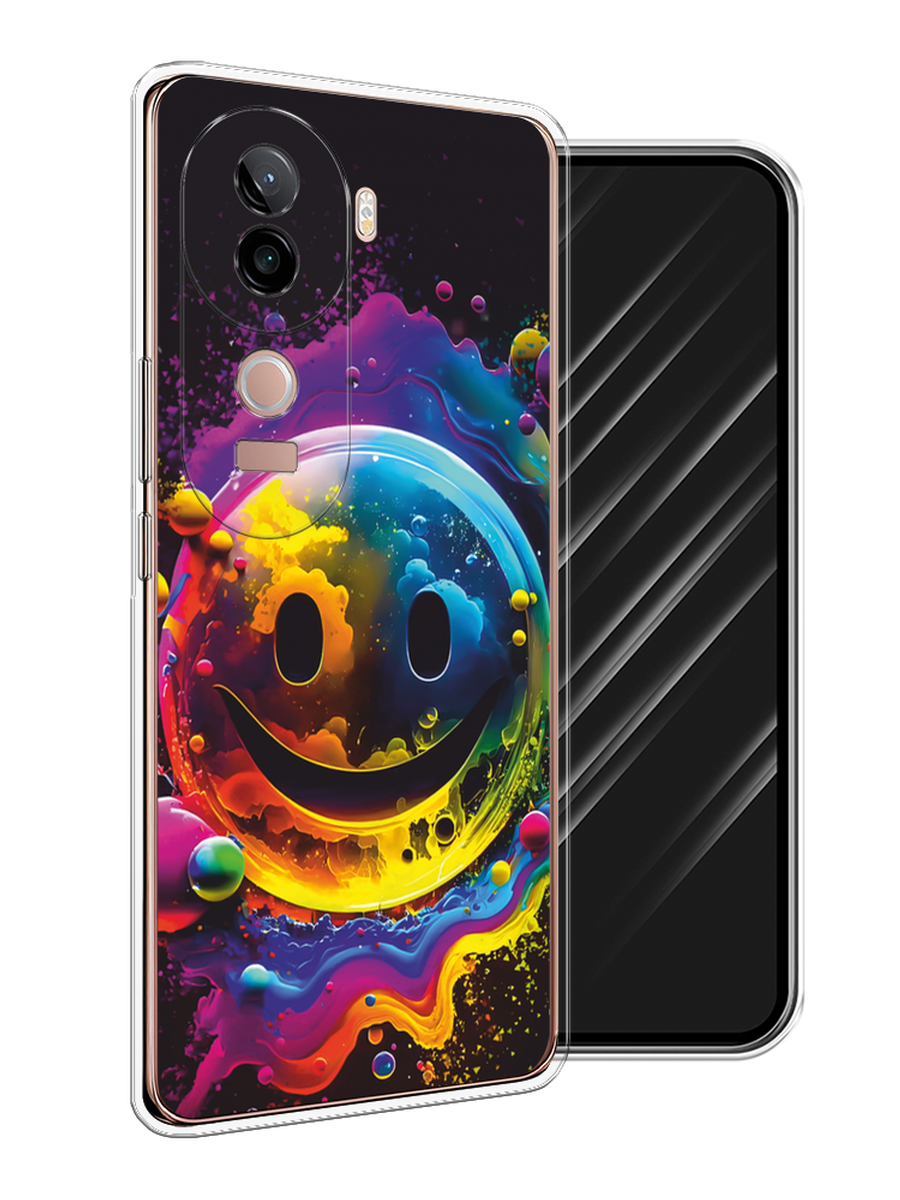 

Чехол Awog на Vivo V40e "Кислотный смайл", Фиолетовый;желтый;синий, 2611950-1