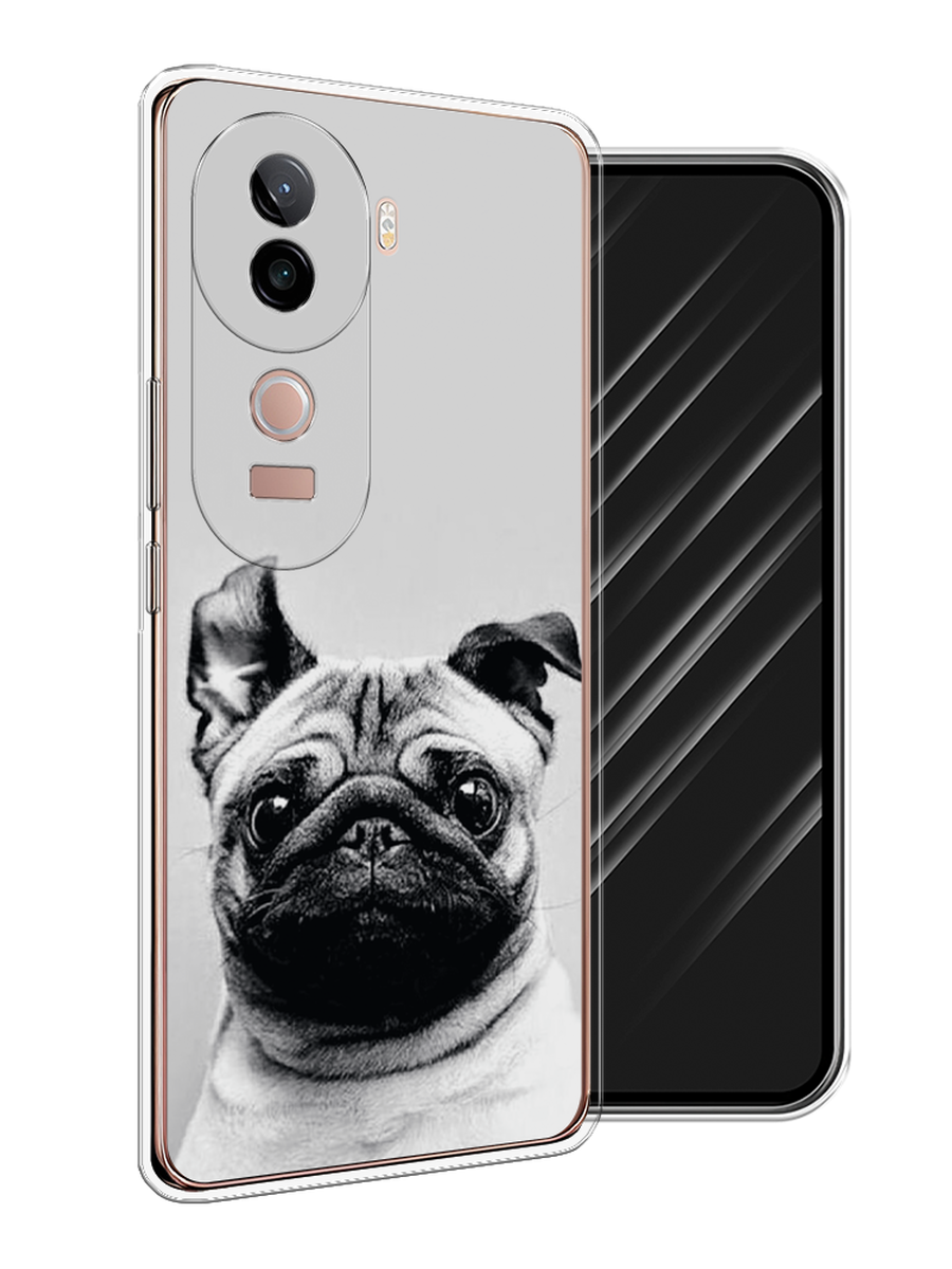 

Чехол Awog на Vivo V40e "Ушастый мопс", Серый, 2611950-1