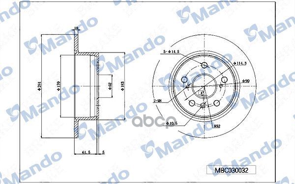 

Диск Тормозной Mando арт. MBC030032