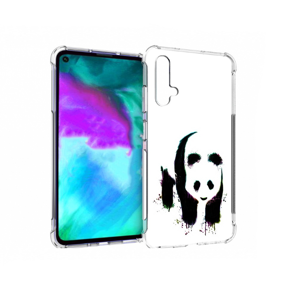 

Чехол бампер MyPads панда в акварели для Huawei nova 5T противоу, Прозрачный, Tocco