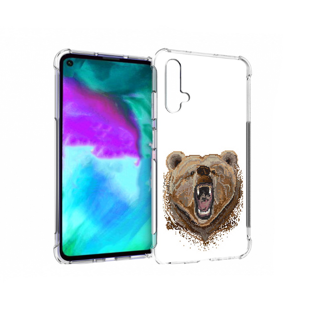 

Чехол бампер MyPads пиксельный медведь для Huawei nova 5T против, Прозрачный, Tocco