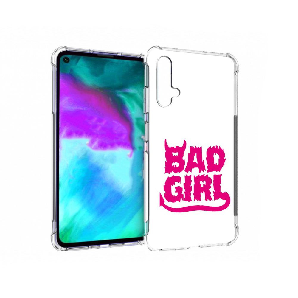 

Чехол бампер MyPads плохая девочка для Huawei nova 5T противоуда, Прозрачный, Tocco