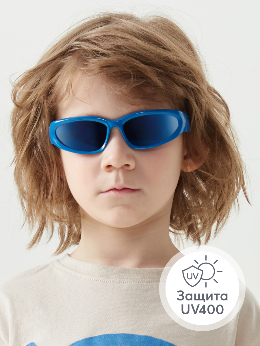 Очки детские солнцезащитные Happy Baby UV400, с защитой от ультрафиолета, синие солнцезащитные очки happy baby 50637
