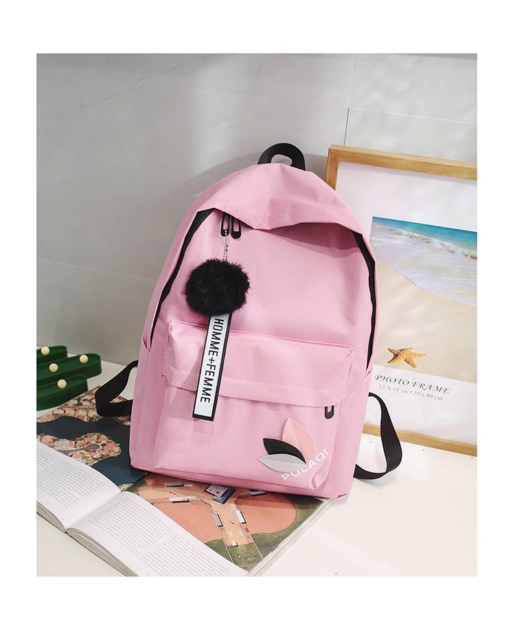 Простая сумка для школьников 3D розовая