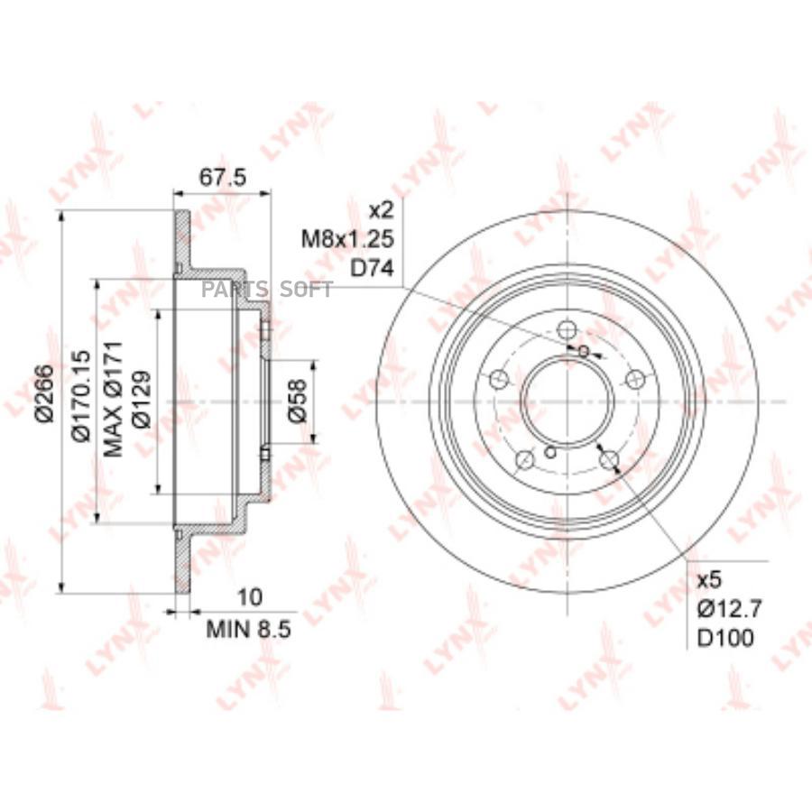 

Диск торм.задн.(266x10) SUBARU Forester(SF/G) 2.0-2.5 97=> / Impreza(GC-G) 1.5-2.5 92=> /