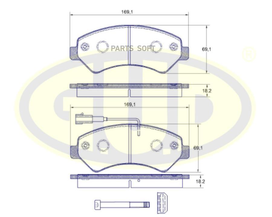 

Тормозные колодки G.U.D. GBP127501