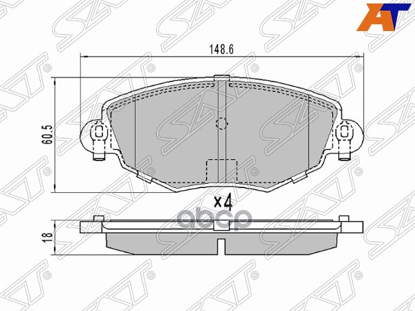 

Тормозные колодки SAT st1522062