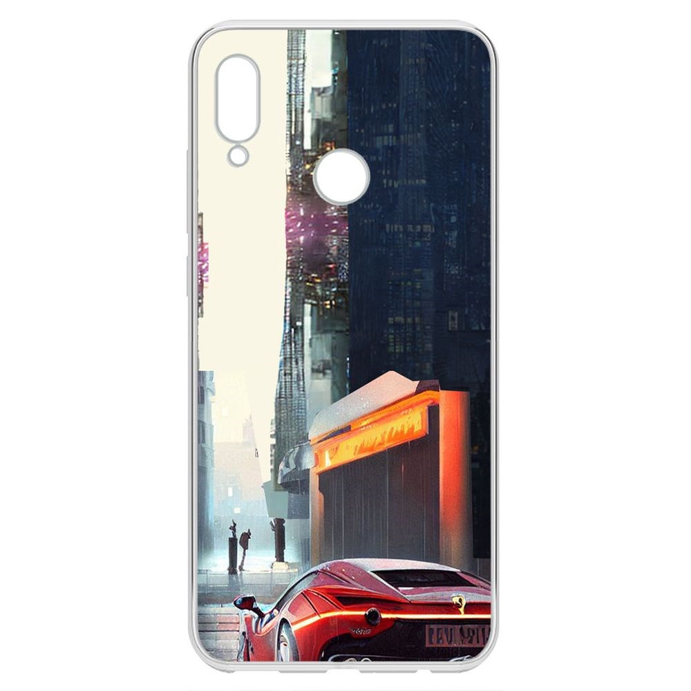 Чехол-накладка Krutoff Clear Case Сити для Huawei P Smart (2019)