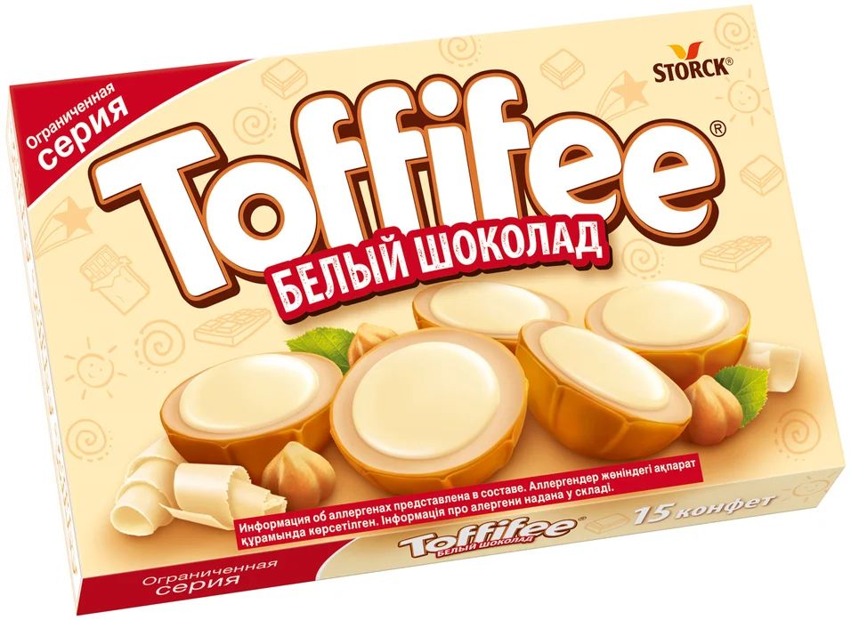 

Конфеты ирис Toffifee Белый шоколад 125 г