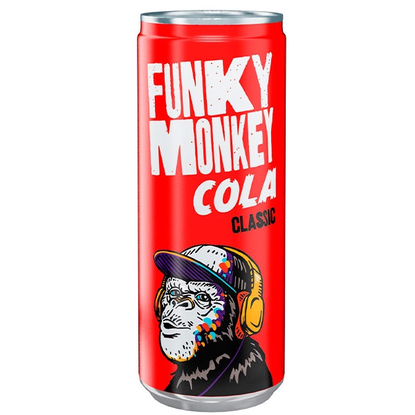 Газированный напиток Funky Monkey Cola classic 0,33 л