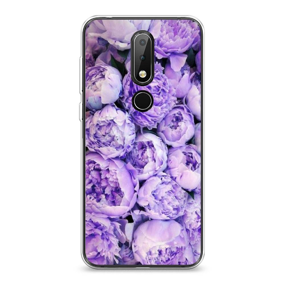 

Чехол Awog на Nokia 6.1 Plus / Нокиа 6.1 Plus "Пионы сиреневые", Фиолетовый;голубой, 121850-8