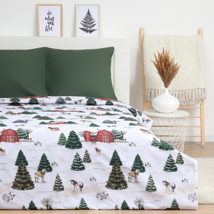 

Постельное бельё Этель Winter ranch 1.5 спальное 143х215 см,150х214 см, 70х70 см 2 шт, Winter ranch