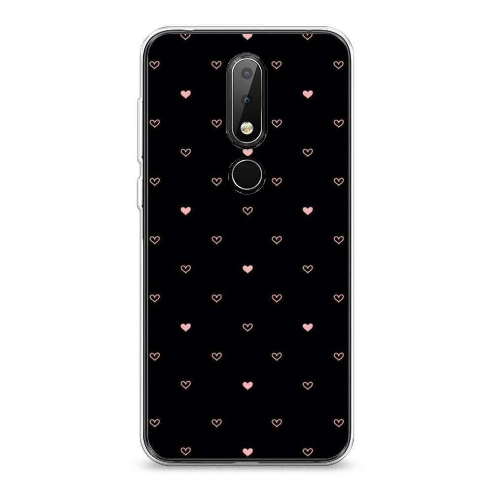

Чехол Awog на Nokia 6.1 Plus / Нокиа 6.1 Plus "Черный фон и сердечки", Розовый;серый;черный, 121850-3