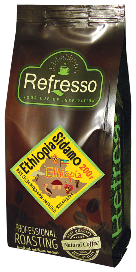 

Кофе молотый Refresso Ethiopia Sidamo 200г
