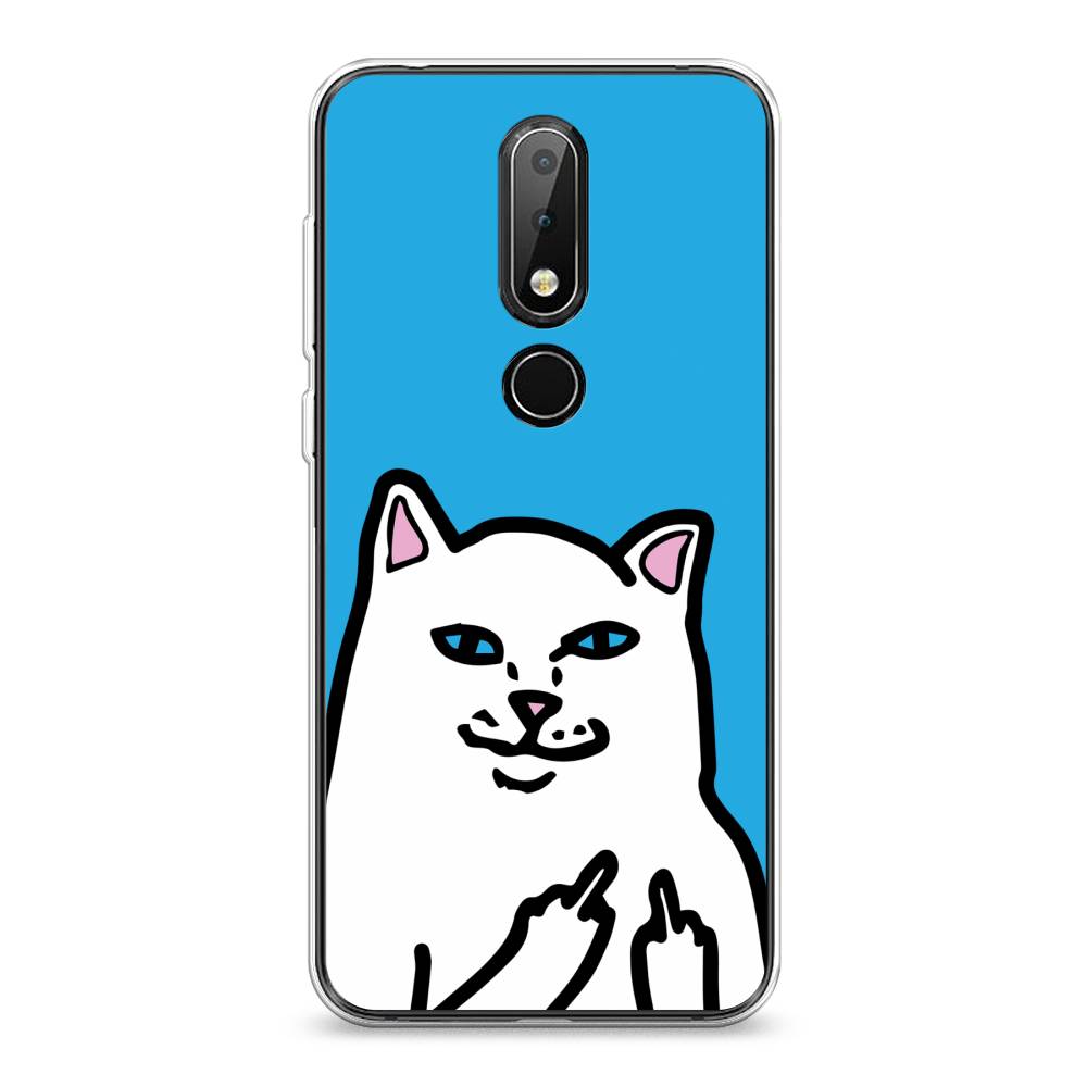 

Чехол Awog на Nokia 6.1 Plus / Нокиа 6.1 Plus "Кот жесть", Белый;голубой;черный, 121850-9