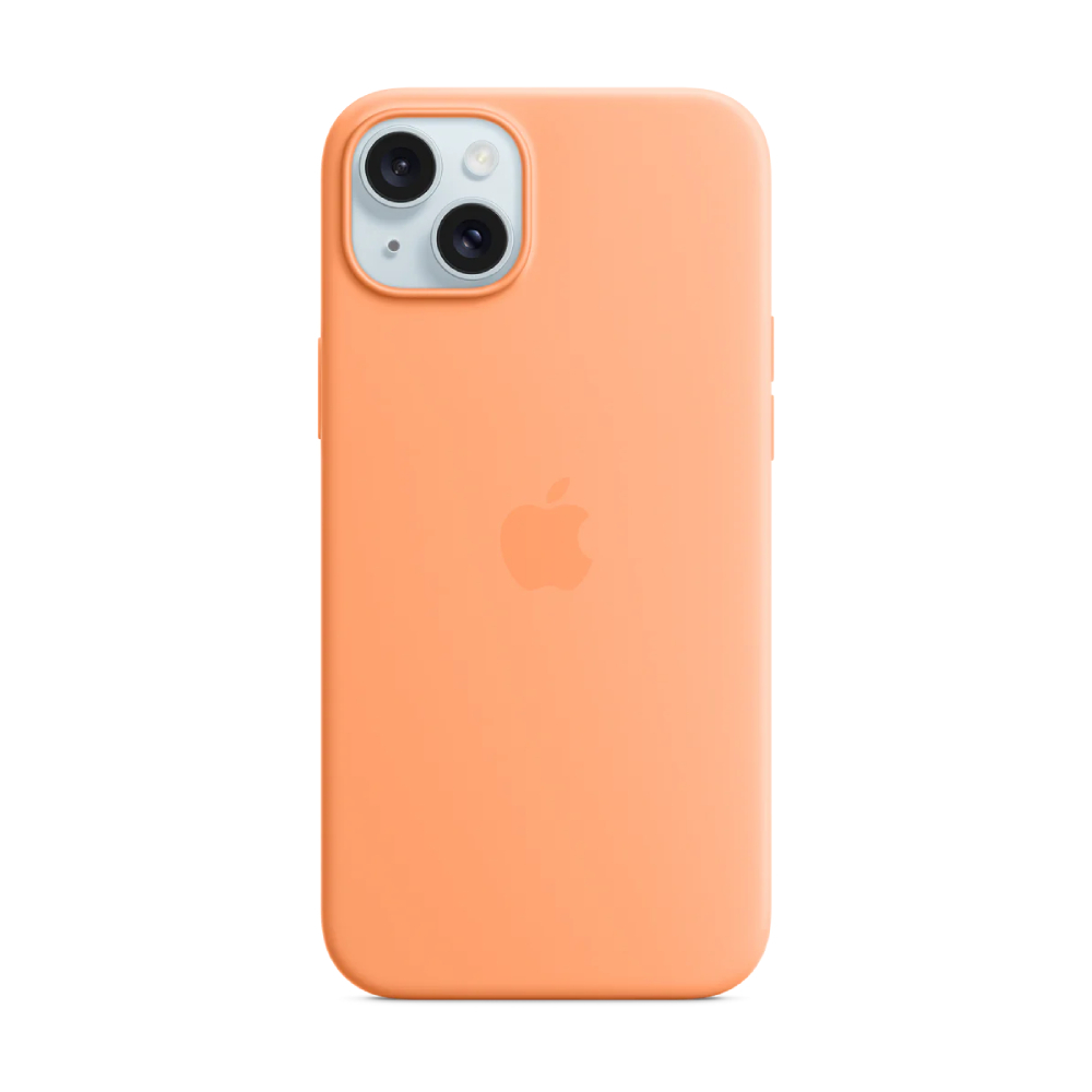 Чехол Apple для iPhone 15 Plus, Silicone, MagSafe, Orange Sorbet, 1 шт.