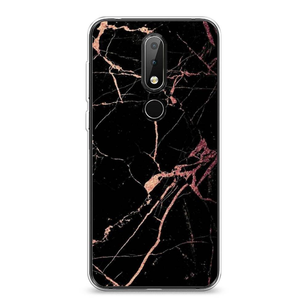 фото Чехол awog "мрамор розовое золото" для nokia 6.1 plus