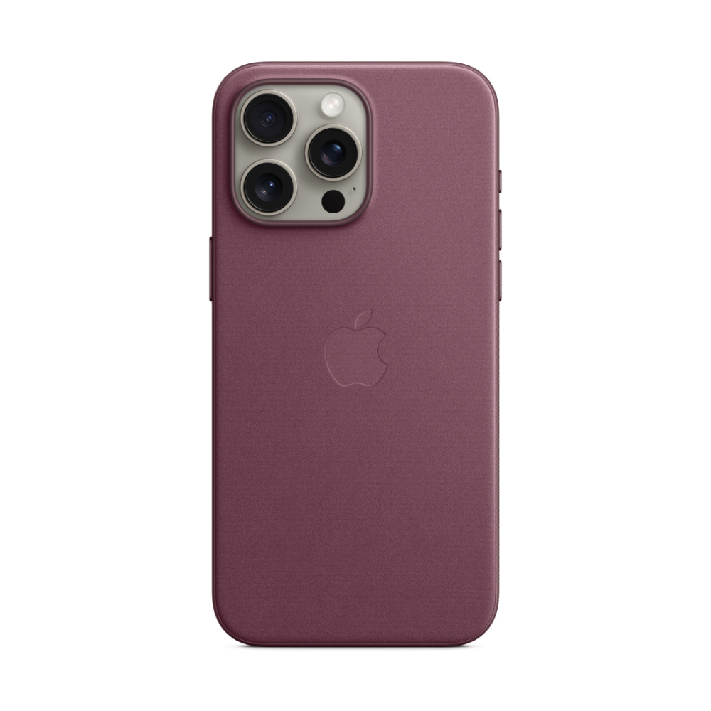 

Чехол Apple для iPhone 15 Pro Max, FineWoven, MagSafe, Mulberry, 1 шт., Фиолетовый