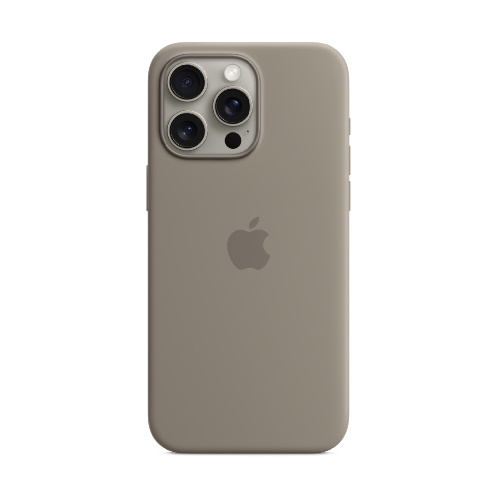 

Чехол Apple для iPhone 15 Pro Max, Silicone, MagSafe, Clay, 1 шт., Серый