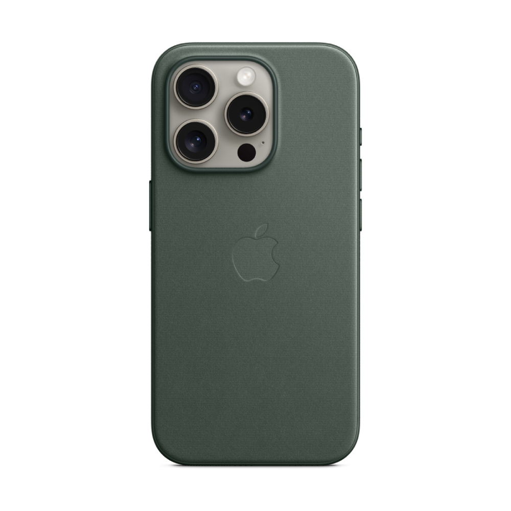 

Чехол Apple для iPhone 15 Pro, FineWoven, MagSafe, Evergreen, 1 шт., Зеленый