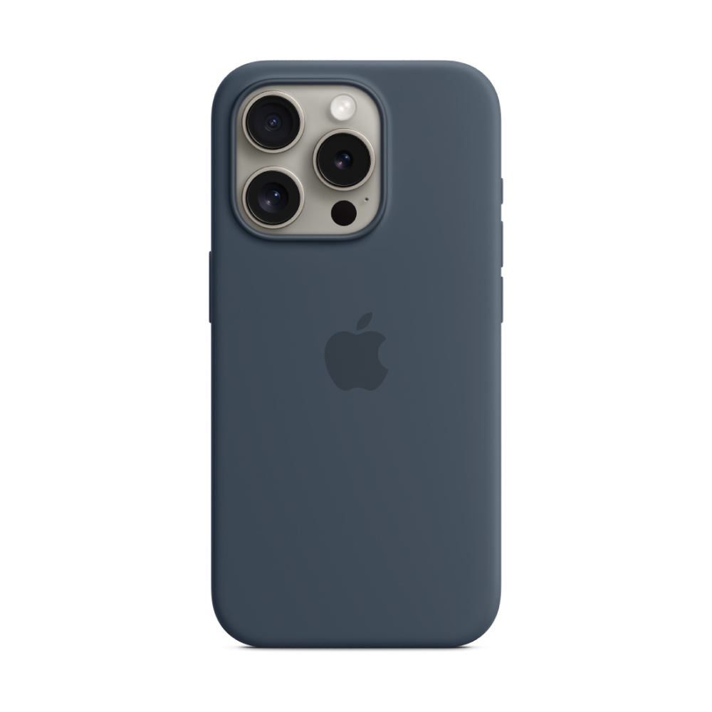 

Чехол Apple для iPhone 15 Pro, Silicone, MagSafe, Storm Blue, 1 шт., Синий