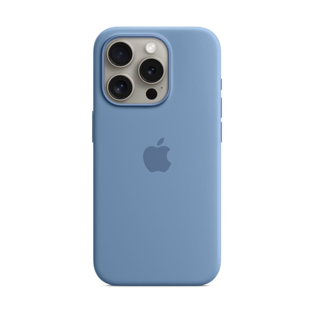 

Чехол Apple для iPhone 15 Pro, Silicone, MagSafe, Winter Blue, 1 шт., Голубой