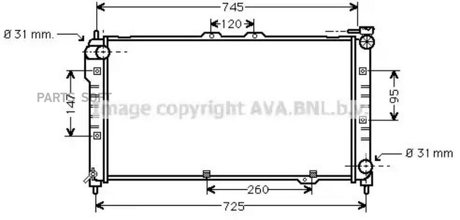 

AVA Радиатор системы охлаждения AVA MZ2101