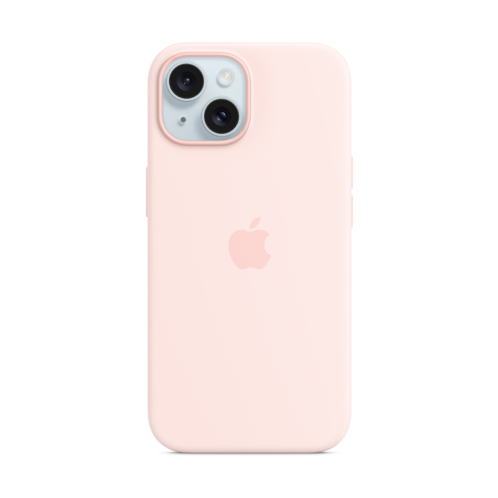 Чехол Apple для iPhone 15, Silicone, MagSafe, Light Pink, 1 шт.