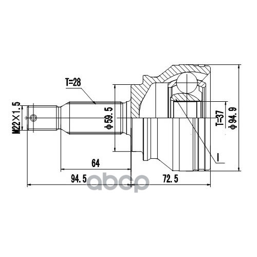 

Шрус Z87200R Zikmar