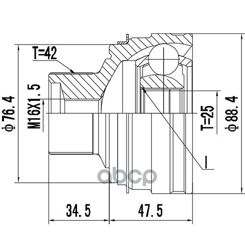 

Шрус Z87458R Zikmar