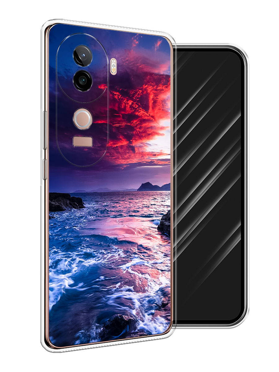 

Чехол Awog на Vivo V40e "Волны 1", Розовый;синий, 2611950-1