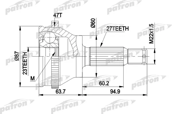 

ШРУС PATRON PCV1617AR