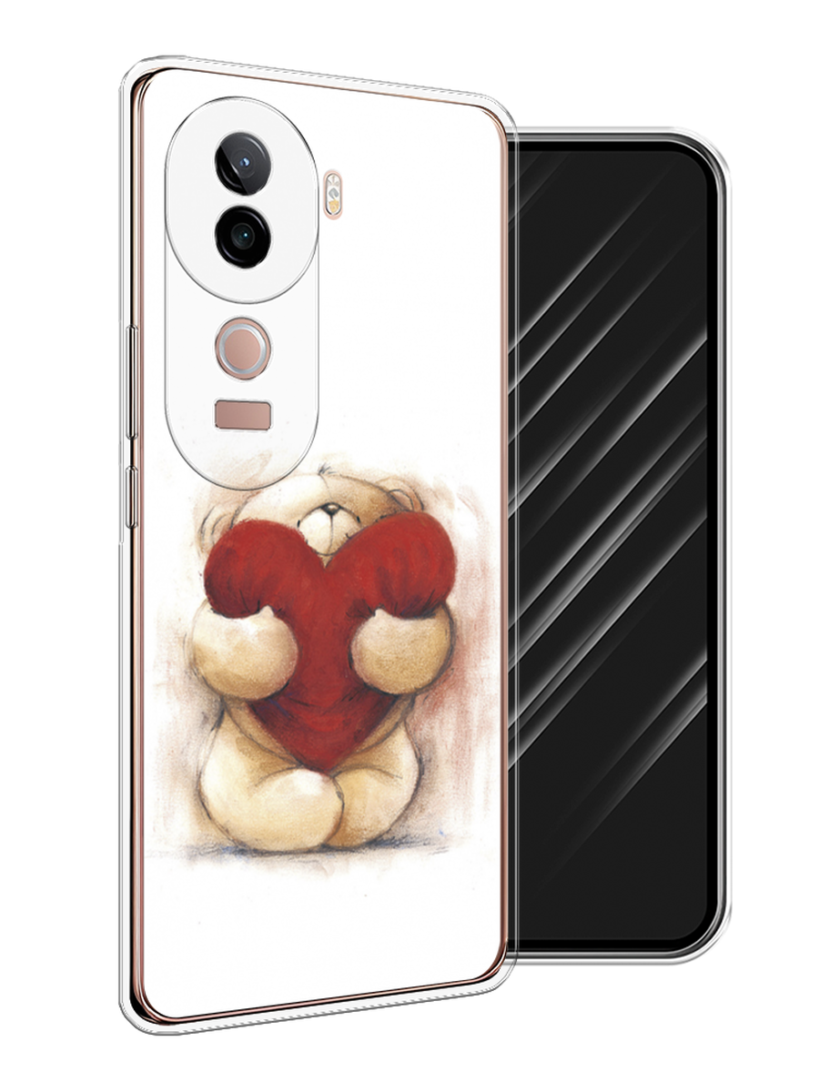 

Чехол Awog на Vivo V40e "Мишка с сердцем 1", Белый;бордовый;бежевый, 2611950-1