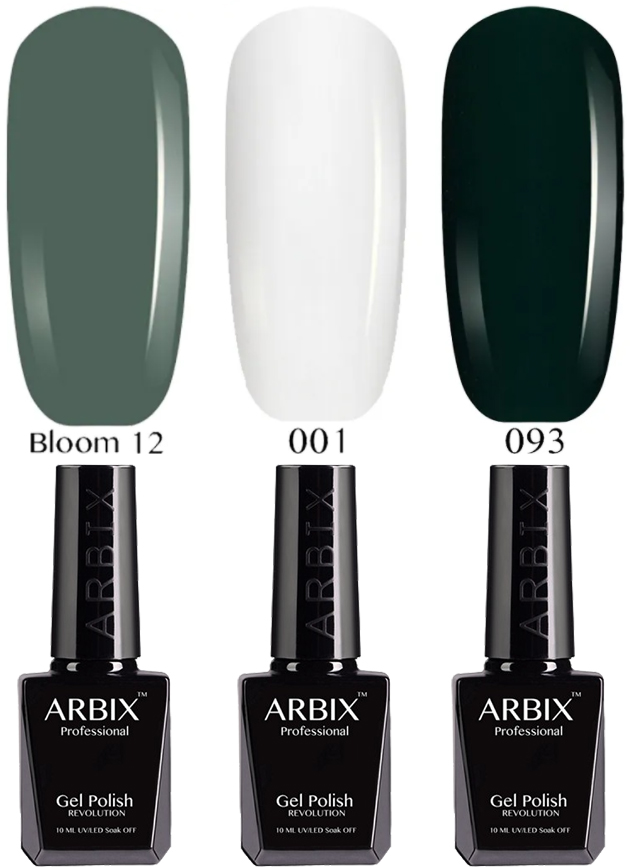 

Набор гель-лаков Arbix: 01, 12 (Bloom), 93