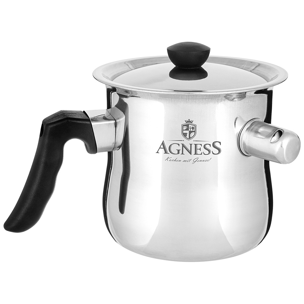 Ковш Agness 907-065 1 л серебристый