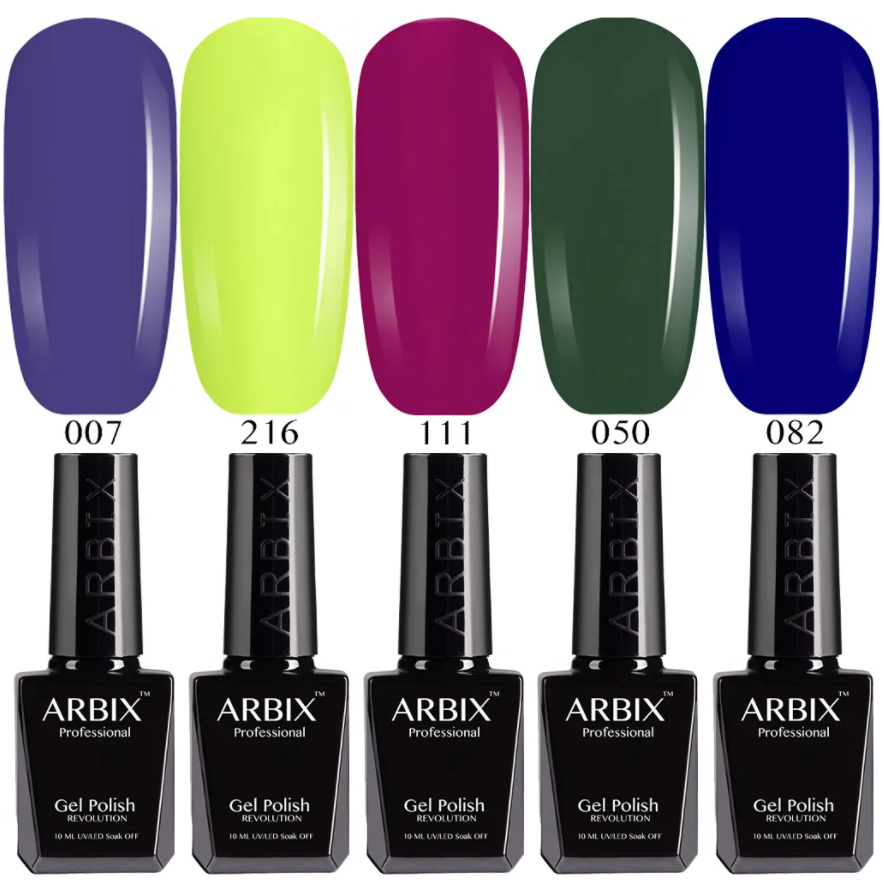 

Набор гель-лаков Arbix: 7, 50, 82, 111, 216