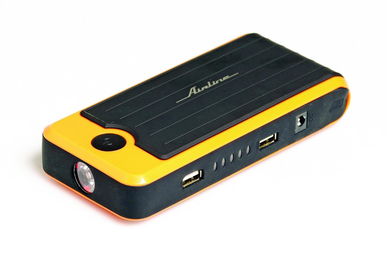 AIRLINE Аккумулятор внешний универсальный Booster 10000мАч 2xUSB 5V 2A фонарь пуск ДВ 858400₽