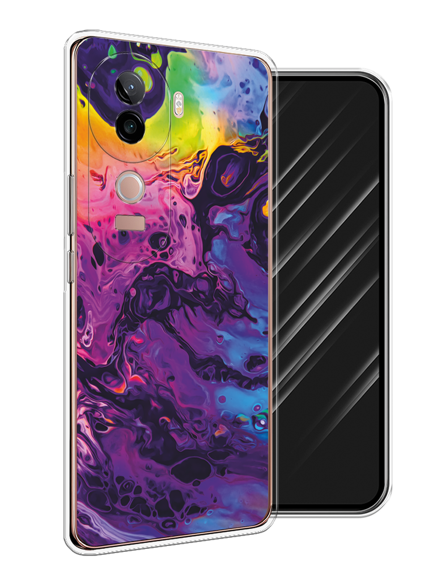 

Чехол Awog на Vivo V40e "ACID fluid", Бордовый, 2611950-1