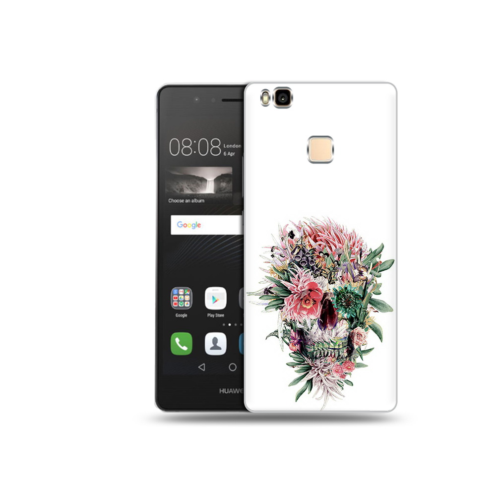 

Чехол MyPads Tocco для Huawei P9 Lite череп из цветов (PT74547.57.677), Прозрачный, Tocco