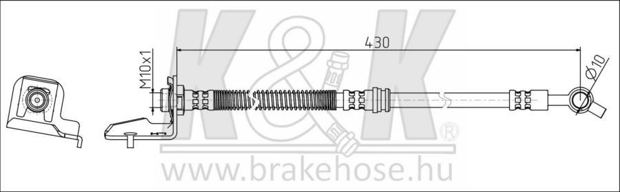 

Шланг Тормозной K&K арт. FT1865