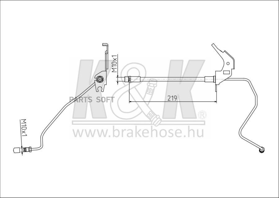 Шланг Тормозной K&K арт. FT0731
