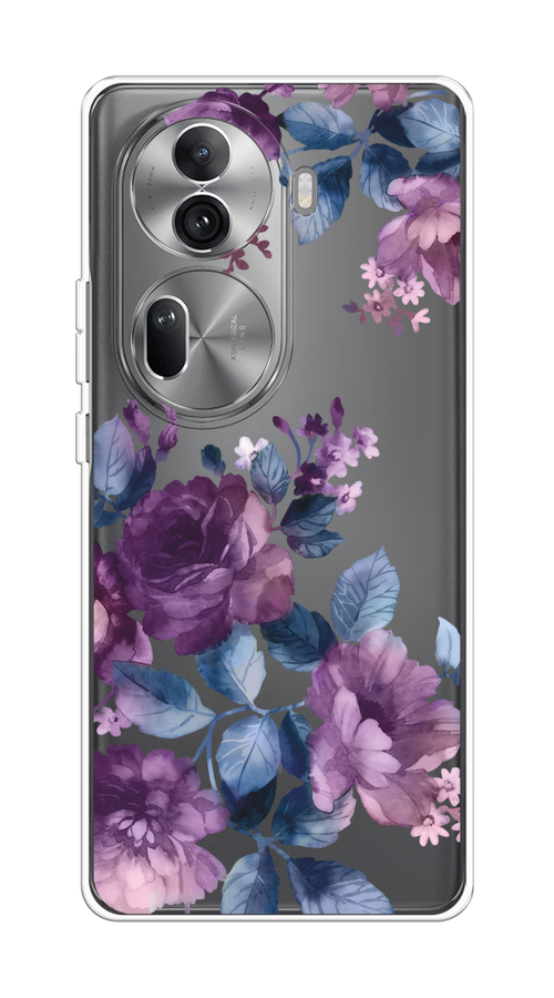 

Чехол на Oppo Reno 11 Pro (Global) "Purple Blossoms", Синий;фиолетовый, 2515950-1