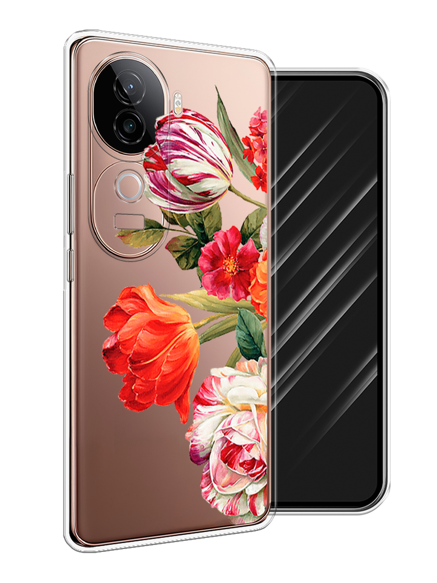 

Чехол Awog на Vivo V40e "Весенний букет", Красный;розовый;зеленый, 2611950-1