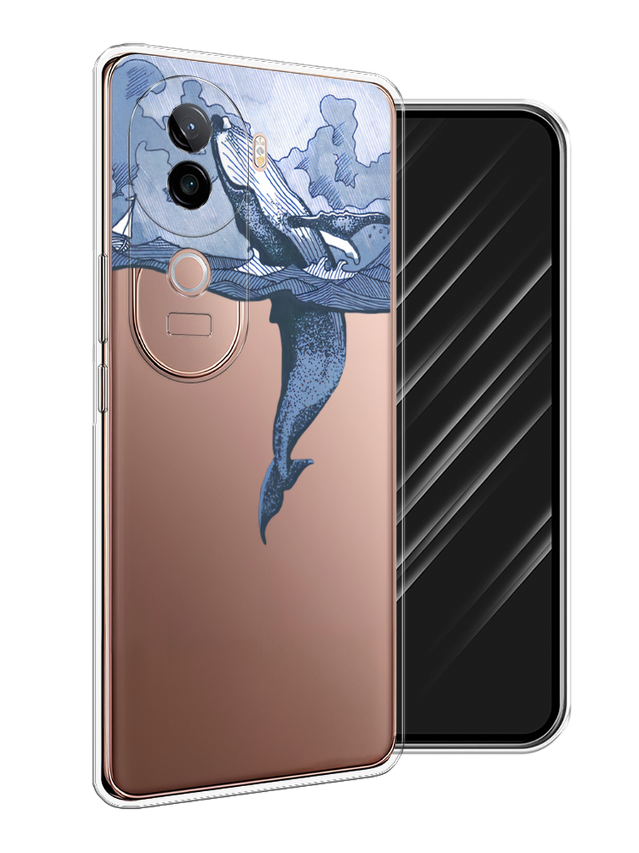 

Чехол Awog на Vivo V40e "Два измерения", Голубой;черный;прозрачный, 2611950-1